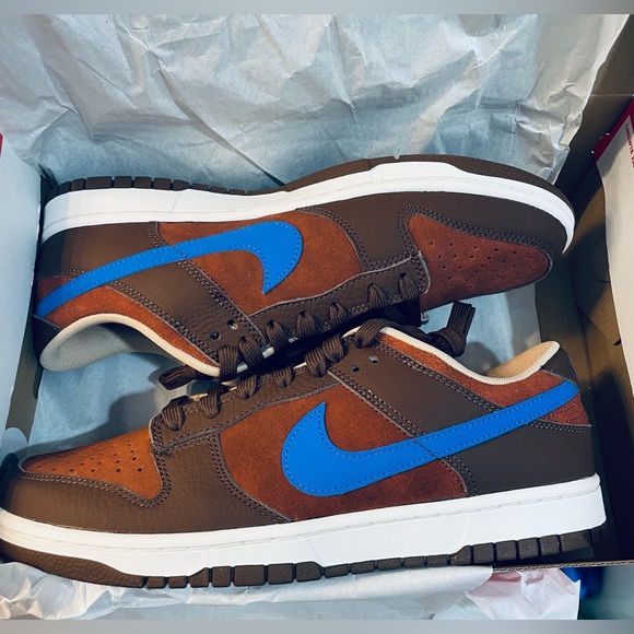 Nike Dunk Low Retro PRM (DR9704-200) Cacao Wow/Comet Blue Men’s Sz 10.5 - Picture 4 of 8